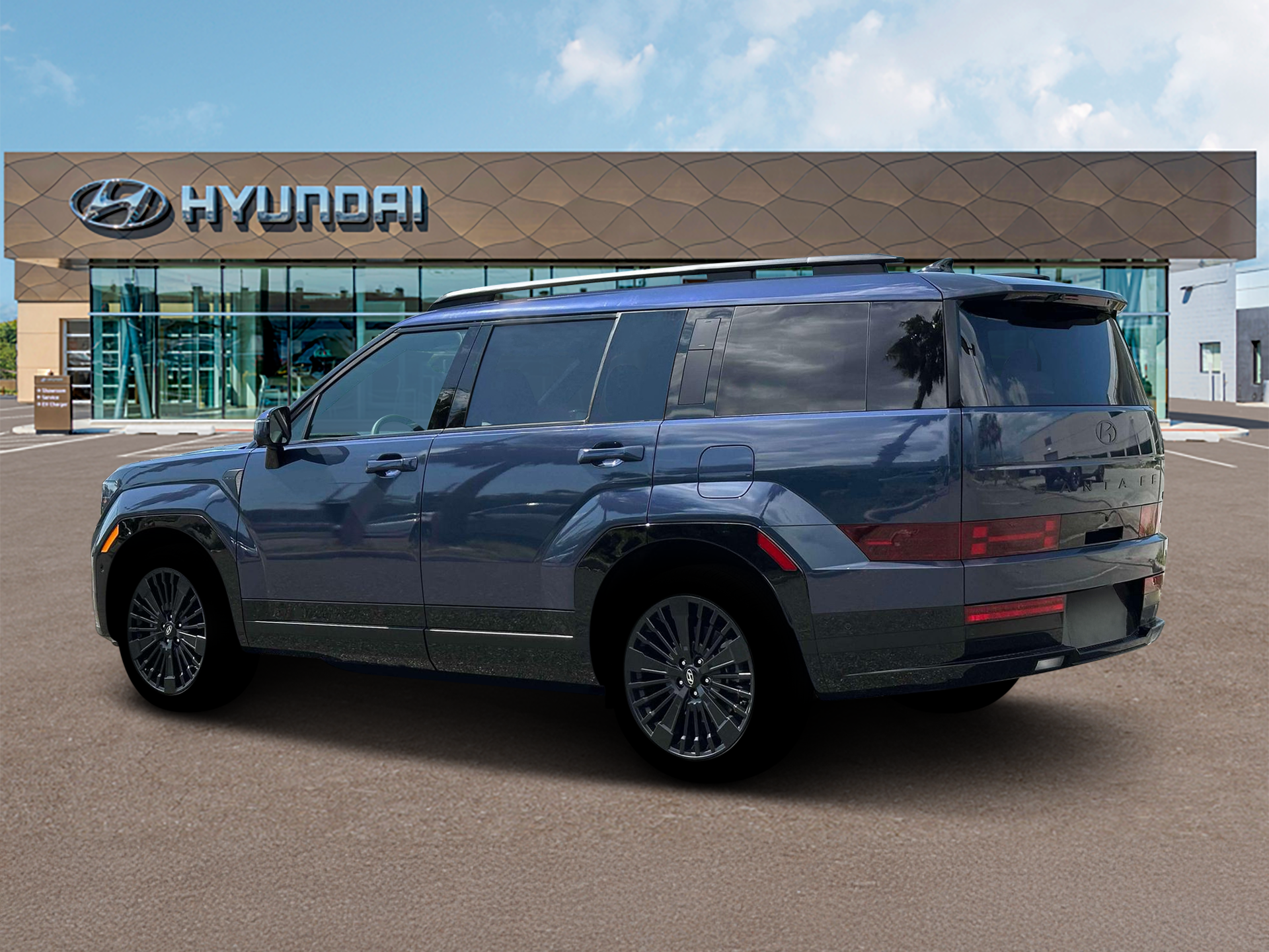 New Atlantis Blue 2026 Hyundai Santa Fe Hybrid Calligraphy for
