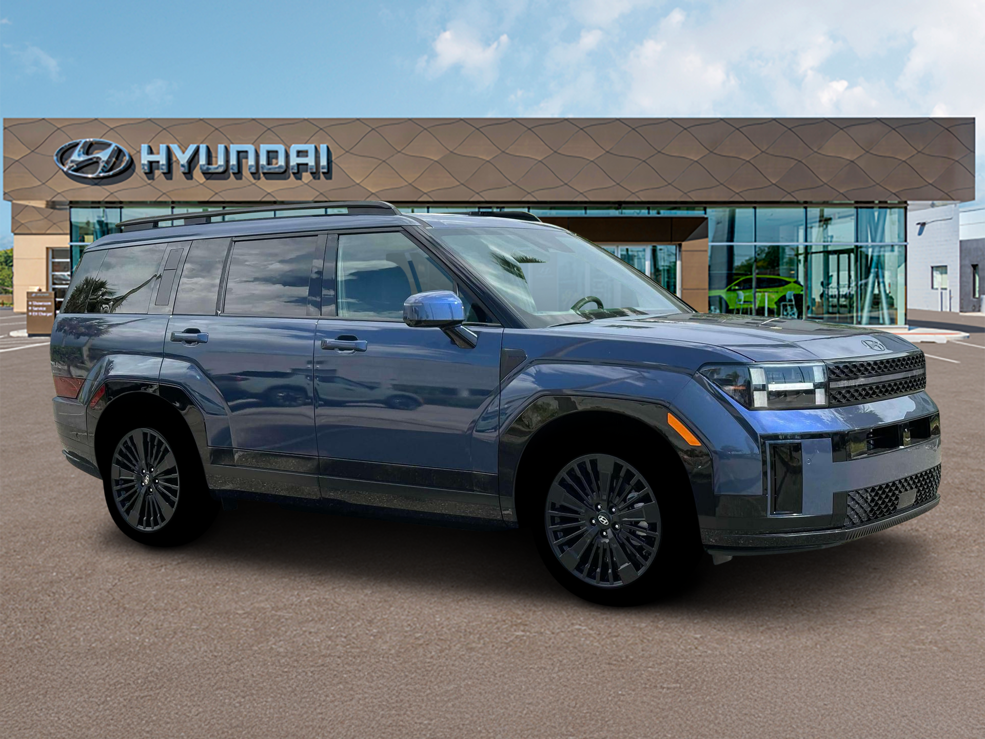 New Atlantis Blue 2026 Hyundai Santa Fe Hybrid Calligraphy for
