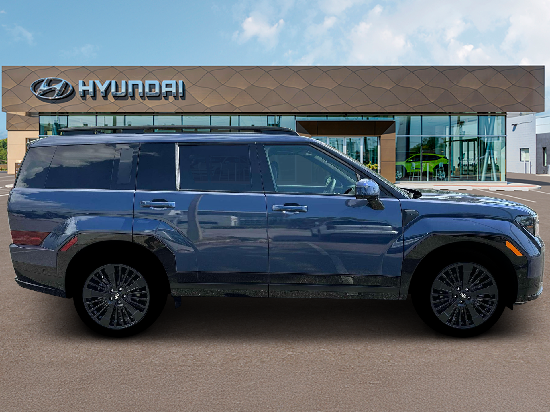 New Atlantis Blue 2026 Hyundai Santa Fe Hybrid Calligraphy for