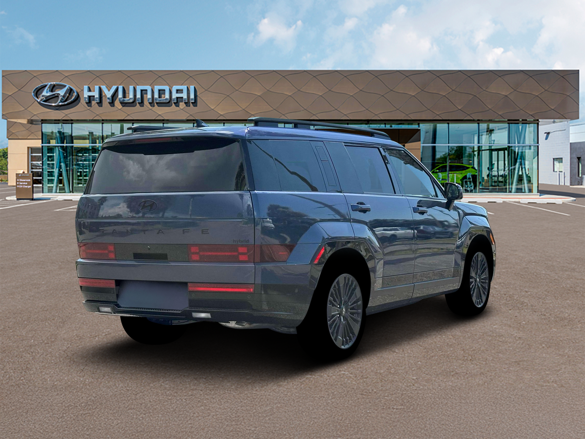 New Atlantis Blue 2026 Hyundai Santa Fe Hybrid Calligraphy for