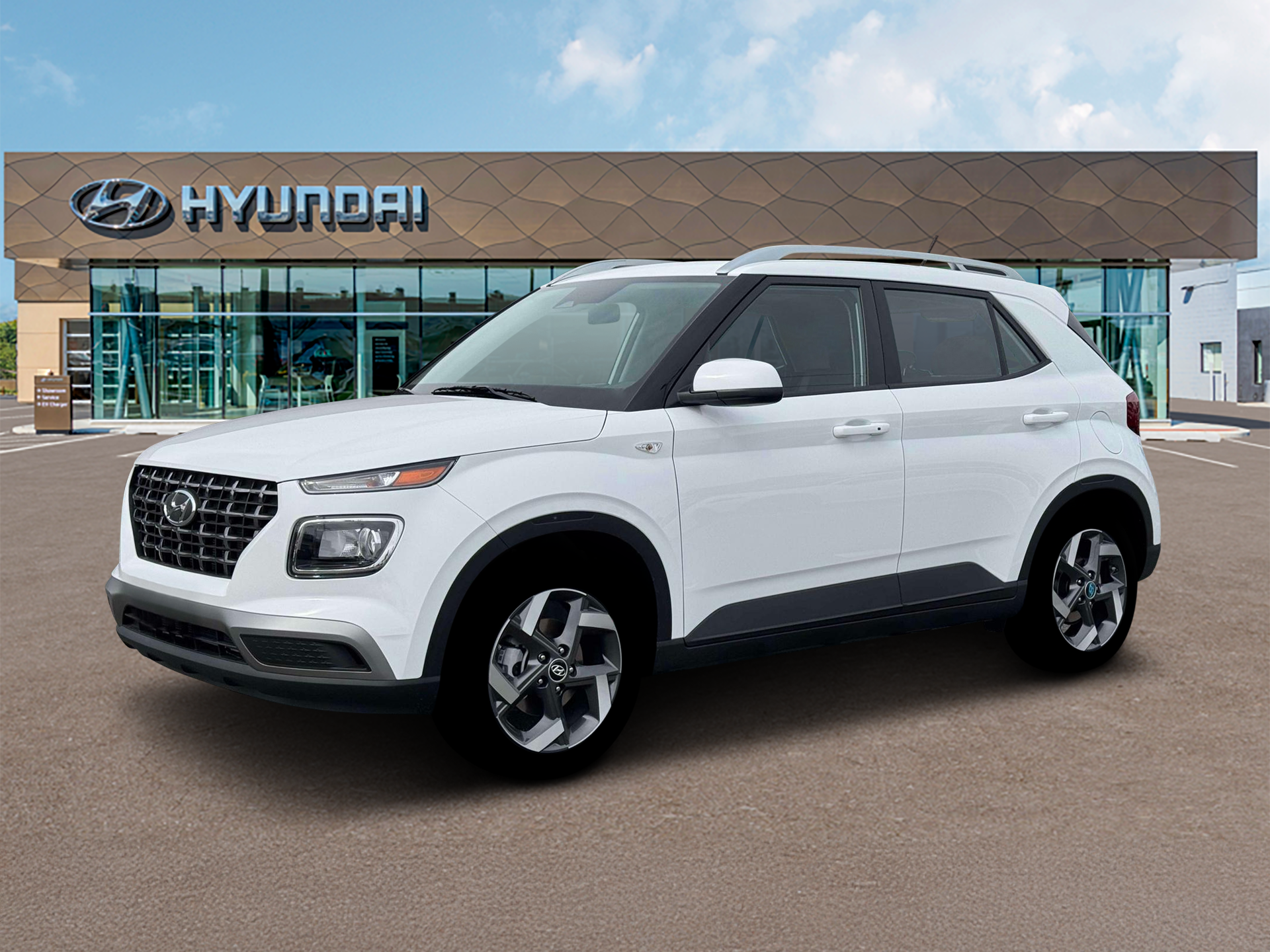 Lunar White 2026 Hyundai Venue SUV / Crossover Front-Wheel Drive Continuously Variable Transmission