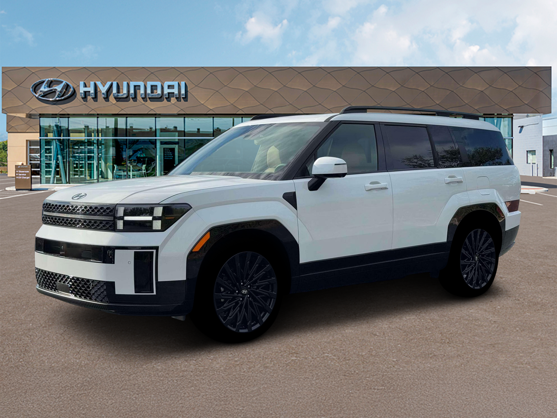 Serenity White 2026 Hyundai Santa Fe Calligraphy FWD SUV / Crossover Front-Wheel Drive 8-Speed Automatic