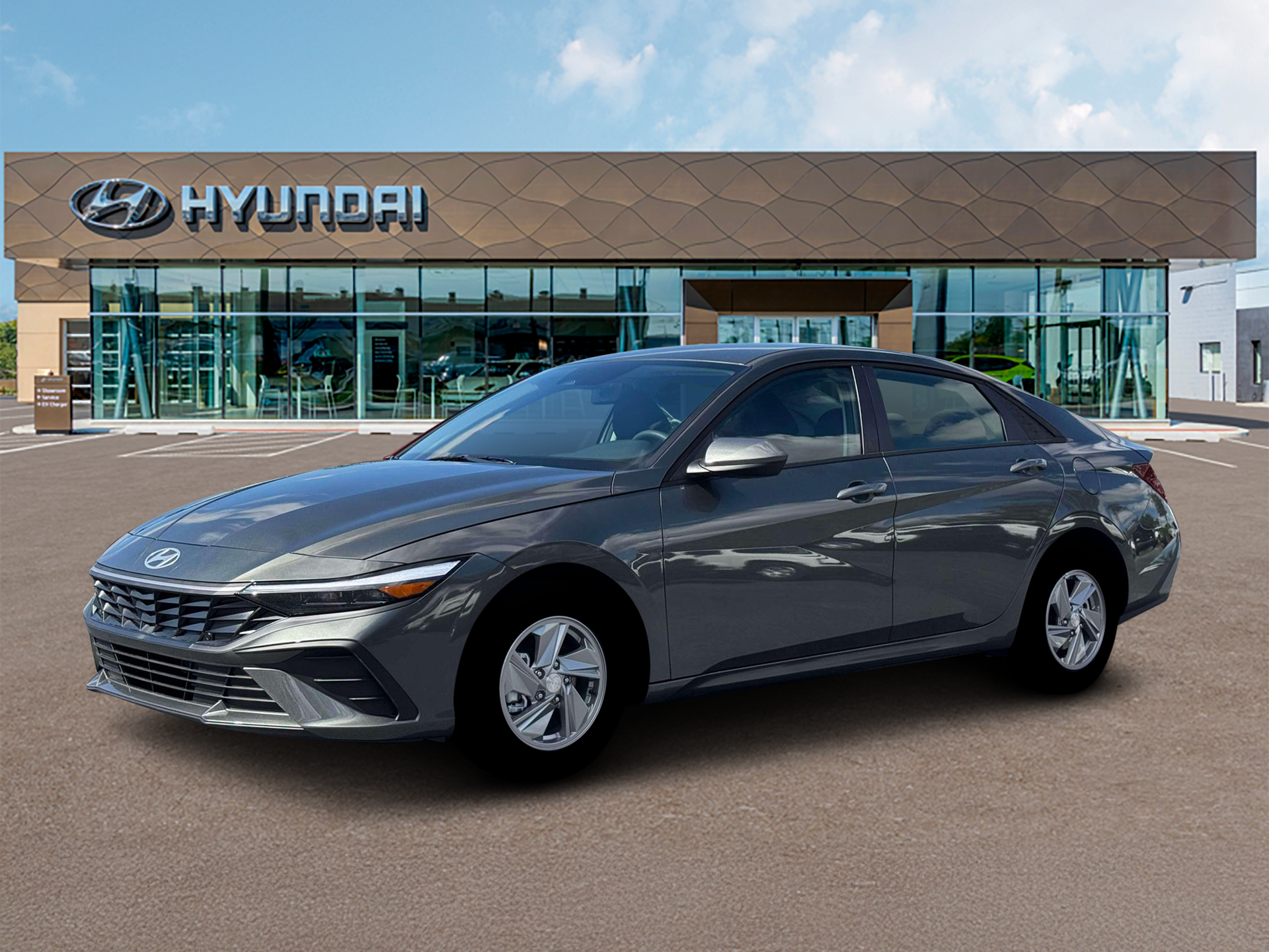 Amazon Gray 2026 Hyundai Elantra Sedan Front-Wheel Drive Continuously Variable Transmission