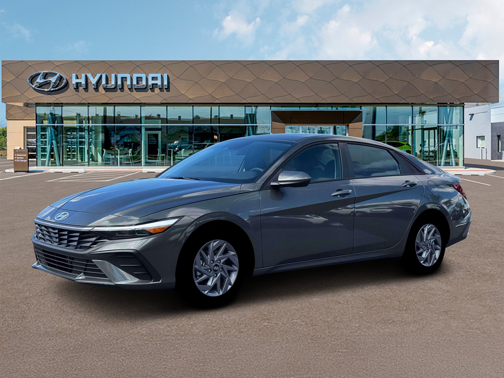 Amazon Gray 2026 Hyundai Elantra Hybrid Sedan Front-Wheel Drive 6-Speed Dual Clutch