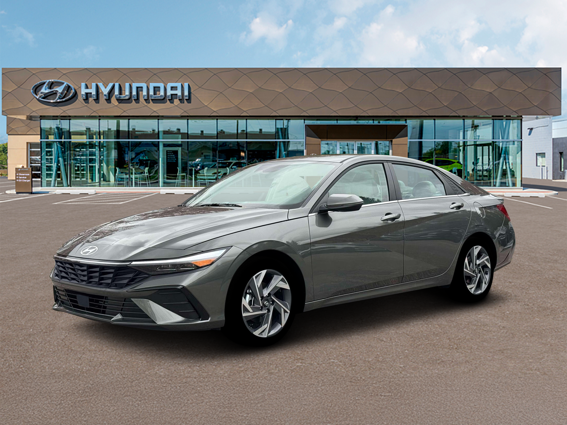 Amazon Gray 2026 Hyundai Elantra Sedan Front-Wheel Drive Continuously Variable Transmission