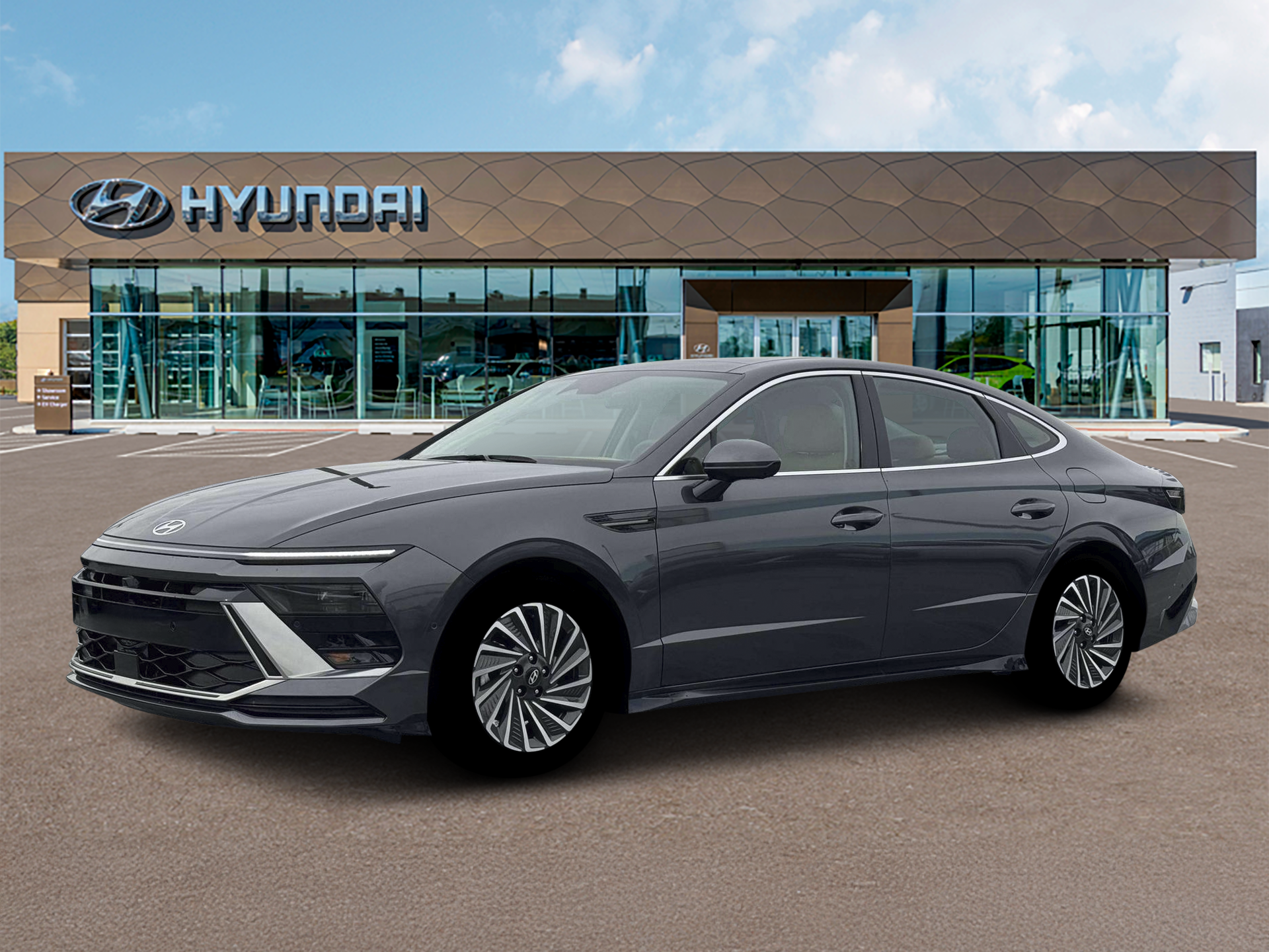 Portofino Gray 2026 Hyundai Sonata Hybrid Sedan Front-Wheel Drive 6-Speed Automatic