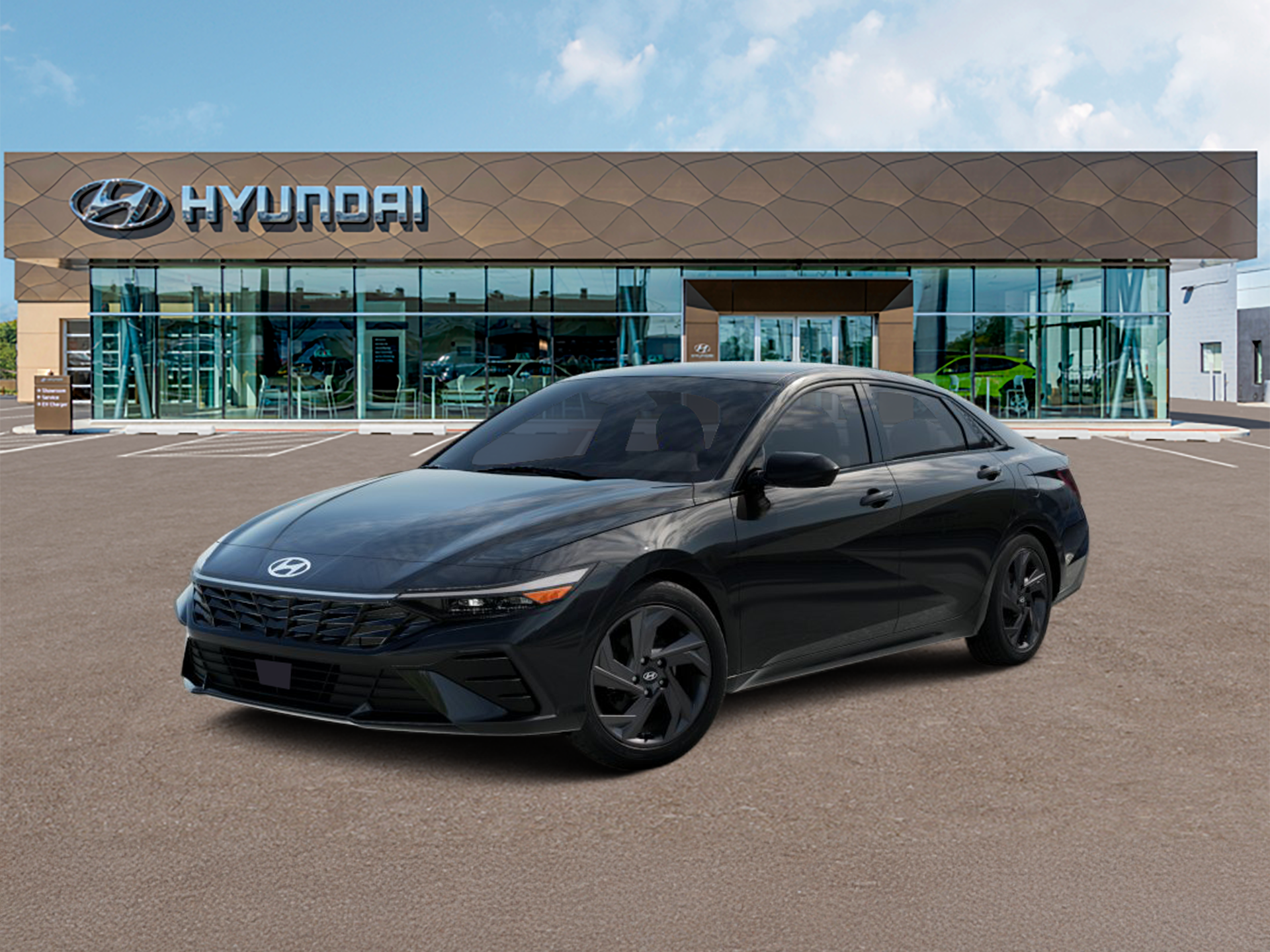 Abyss Black 2026 Hyundai Elantra Sedan Front-Wheel Drive Continuously Variable Transmission